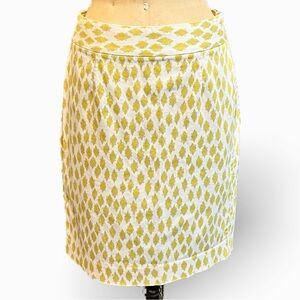 JCrew geometric diamond mini pencil skirt office professional‎ tailored cotton